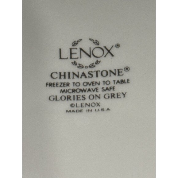 Lenox Glories On Grey Chinastone Vegetable Serving Bowl 10" Discontinued USA - Picture 4 of 5
